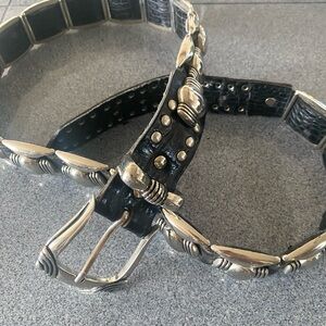 ITALY - Silver and Black Chevron Belt purchased in Italy 🇮🇹